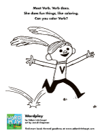 Fun Activity – Verb Coloring Sheet